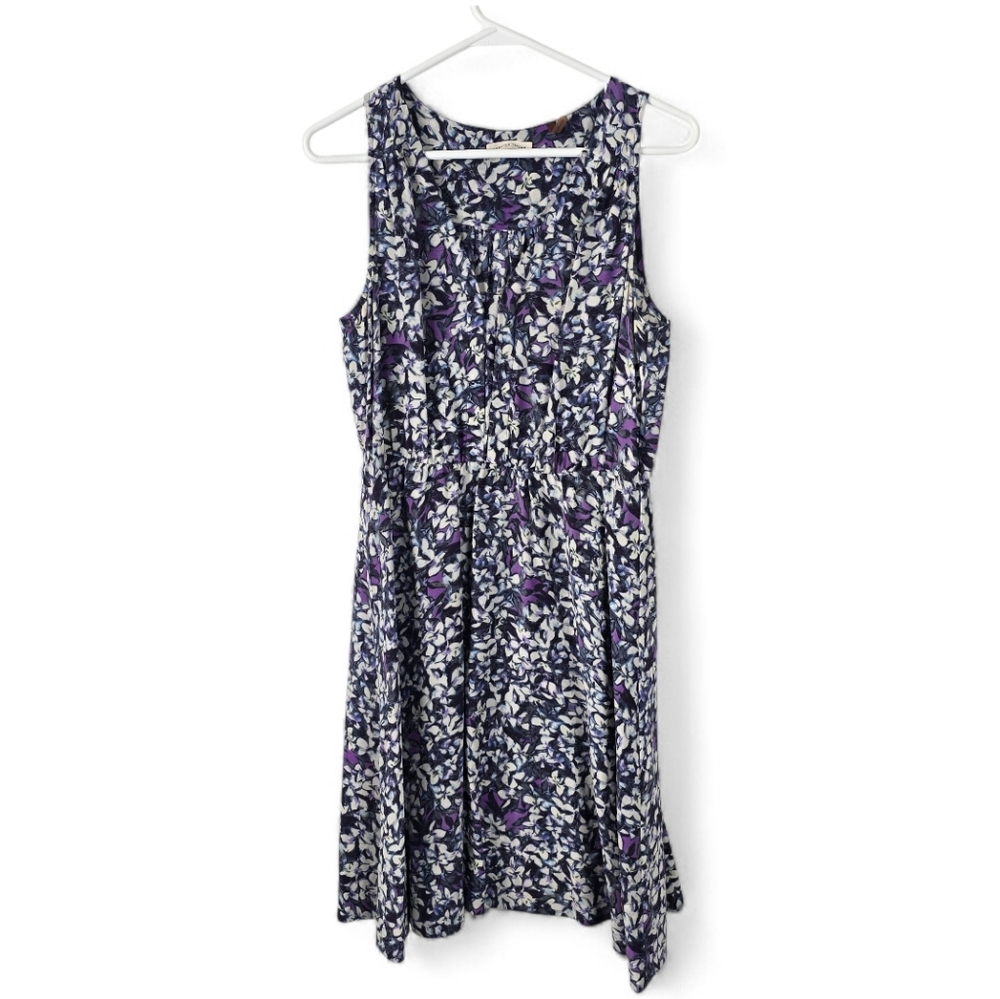 Rebecca Taylor Floral Silk Sleeveless Shift Dress 4 Business Casual Date Night
